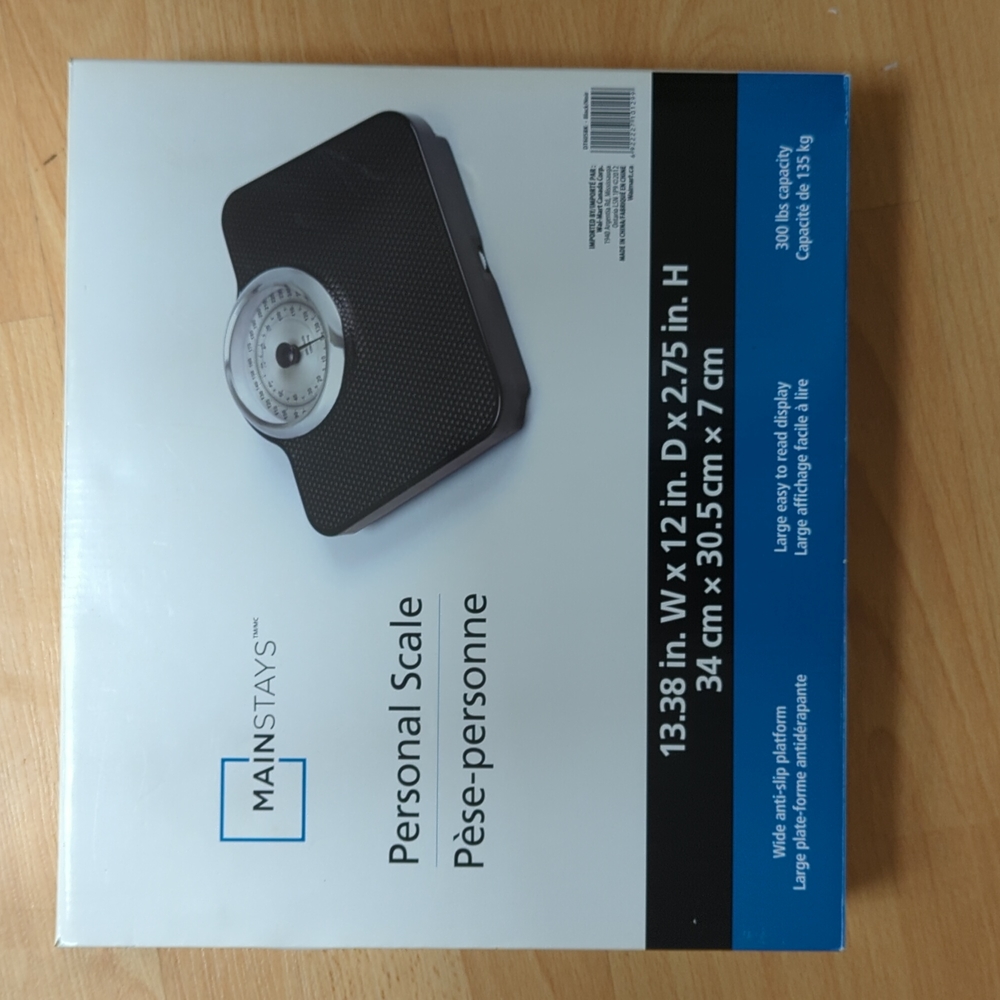 BNIB mainstays personal scale, has been in storage for years